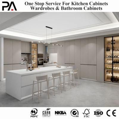 PA Melamine Designs Armoire De Cuisine European Style Oatmeal Colour Standard Overlay Kitchen Cabinet