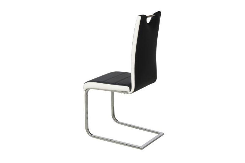 European Comfortable High Quality PU Leather Dining Metal Legs Cheap Modern Dining Chairs