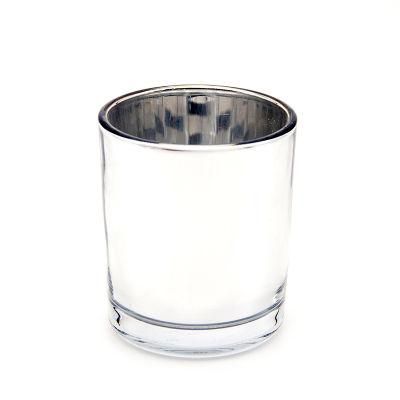 in Stock Glass Candle Jar Electroplated Candle Holder with Color Customized