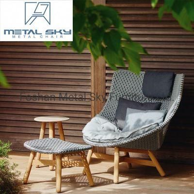 Outdoor Rope Metal Garden Hotel Restaurant Villa Rattan Wicker Chair