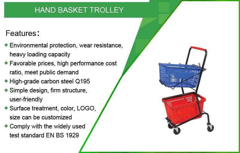 80L European Style Grocery Shopping Trolley Supermarket Carts