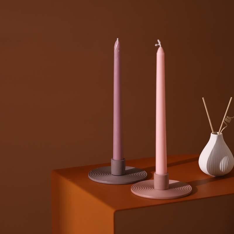 Nordic Minimalist Creative Spiral Pattern Ceramic Candlestick Handicraft Home Decoration