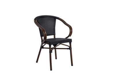 Outdoor Customized Furniture French Bistro Restaurant Rattan Cafe Patio Chairs