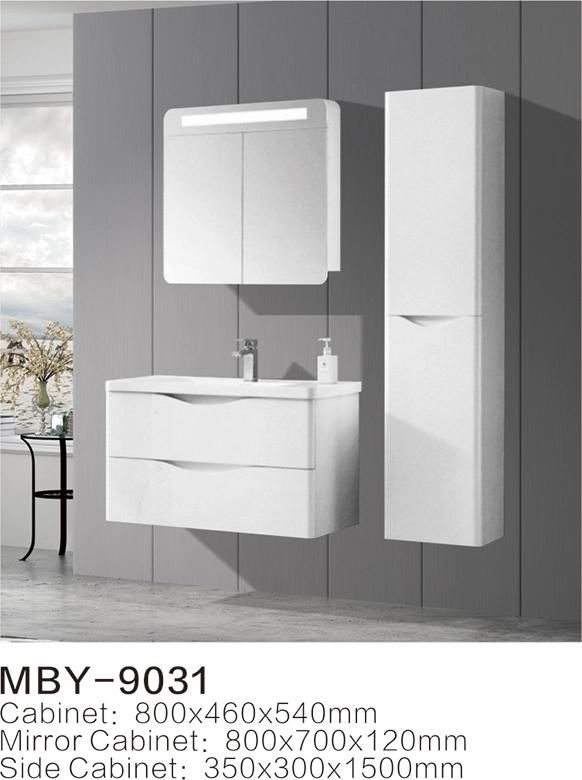 Hotel European Modern Wall-Hung PVC Bathroom Cabinets