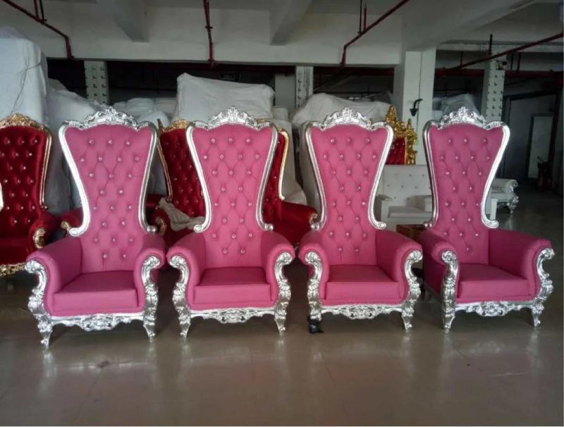 Luxury Royal Cheap King Throne Chair Wedding Gold Bride and Groom Chair