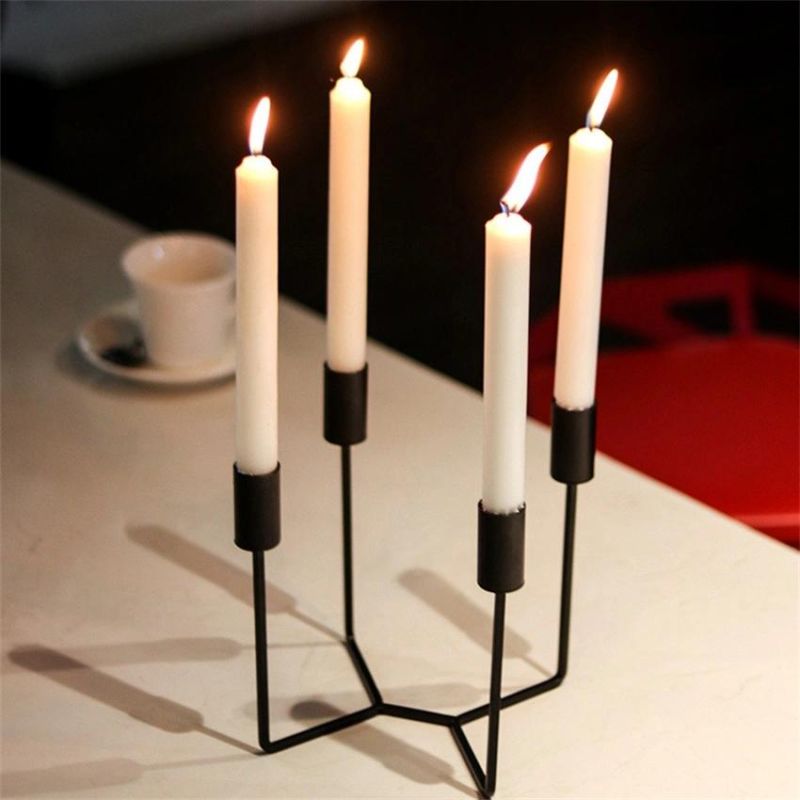 Candlestick Creative Nordic Romantic Candlelight Dinner Props Iron Candlestick Household Decoration