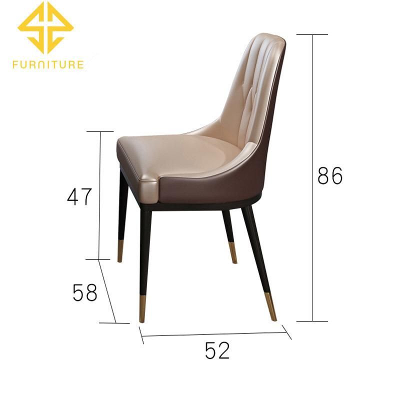 Northern European Style Dining Chair for Luxury Household Marble Dining Table