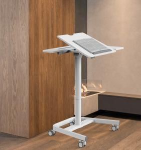 V-Mounts Sit to Stand Mobile Laptop Desks with Rolling Wheels