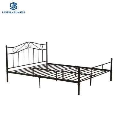 European Style Steel Metal Double Bed
