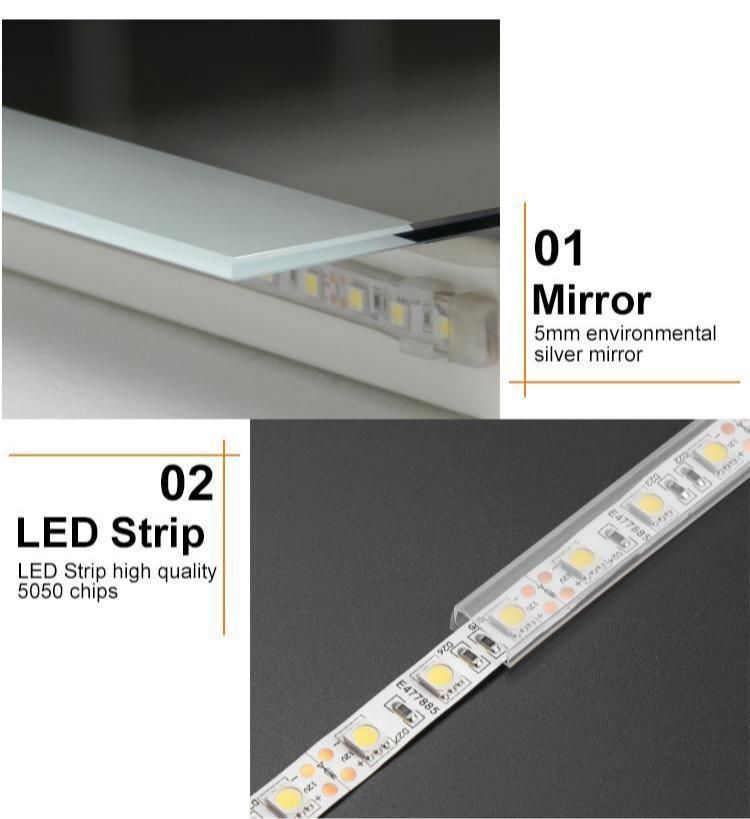 China Supplier Bathroom Accessory CE Double Bathroom LED Mirror