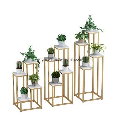 Nordic Wrought Living Room Decoration Iron Metal Flowers Pot Pedestal Stand