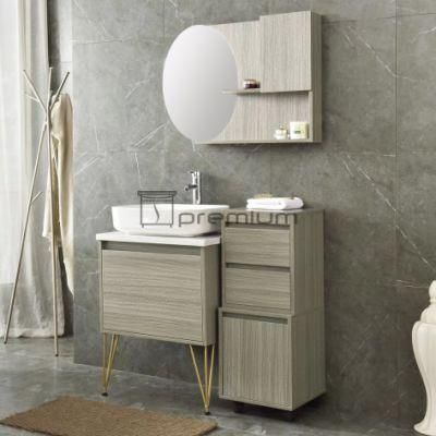 European Modern Design Wholesale Italian Style Bathroom Cabinet Ceramic Basin Laminated Home Bathroom Vanity Sink Basin Cabinet Vanity Combo