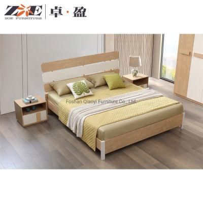 European Style Upholstered Wooden Bedroom Furniture Set Storage Hydraulic Bed
