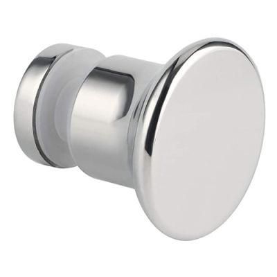 Single Sided Shower Glass Door Handle Pull Bathroom Round Knobs, Solid SUS 304 Stainless Steel Polished Chrome Finish