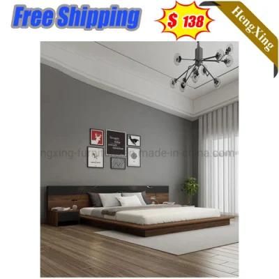 Popular European Style Wooden Frame King Size Furniture Set Bedroom Bed (UL-9BE116.1)