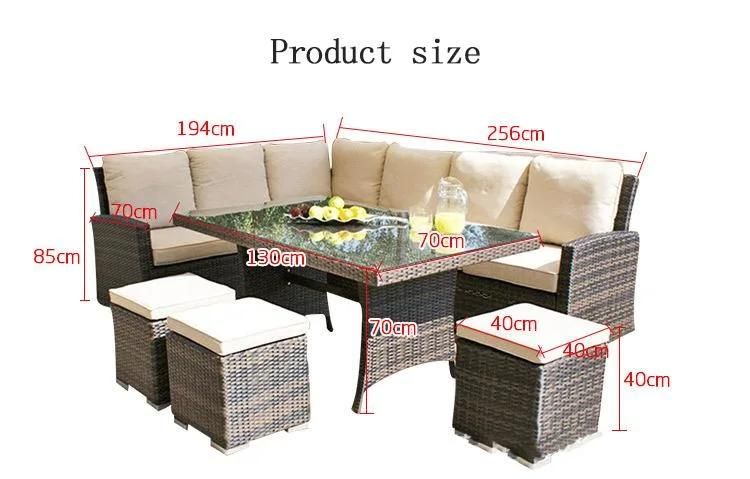 Patio Wicker Conversation Set All-Weather Rattan Outdoor Sectional Sofa Furniture