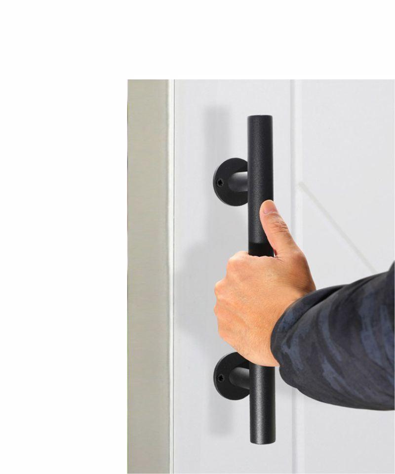Factory Price Door & Window Concealed Handles Wooden Door Barn Door Accessories Carbon Steel Sliding Barn Door Handle Hardware Kit