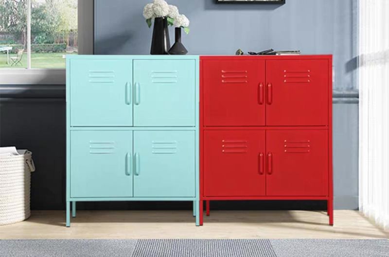 Cheap European Style Home Furniture Steel 4 Drawer Cabinet for Bedroom