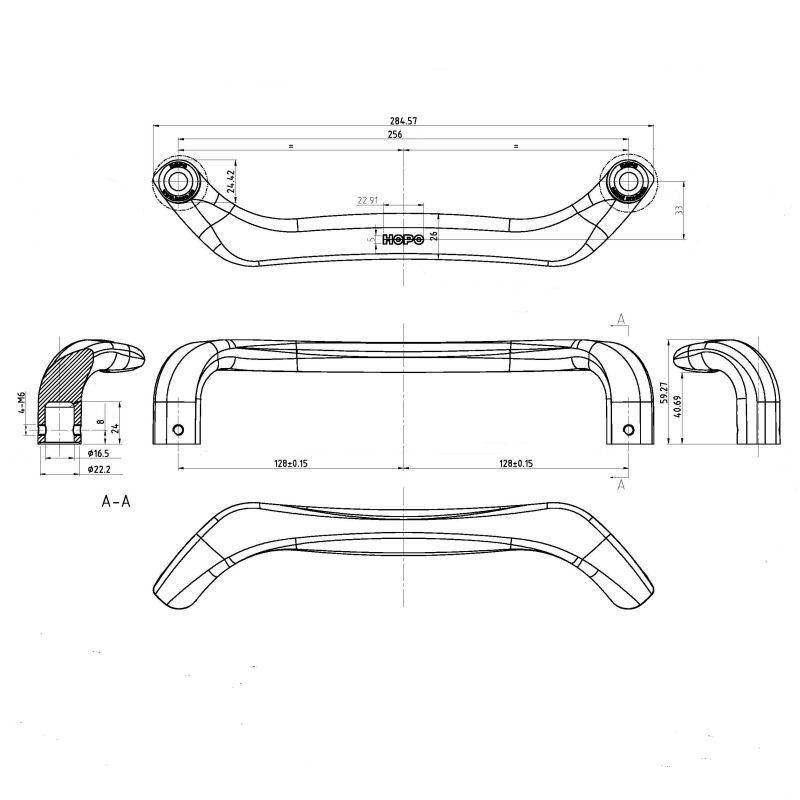 RoHS, ISO9001 Hardware Anodized Bronze Luxury Pull Handle