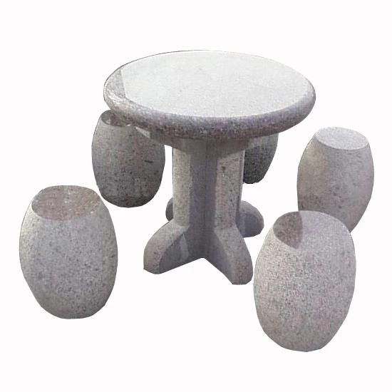 Granite Table and Benches for Garden Decoration