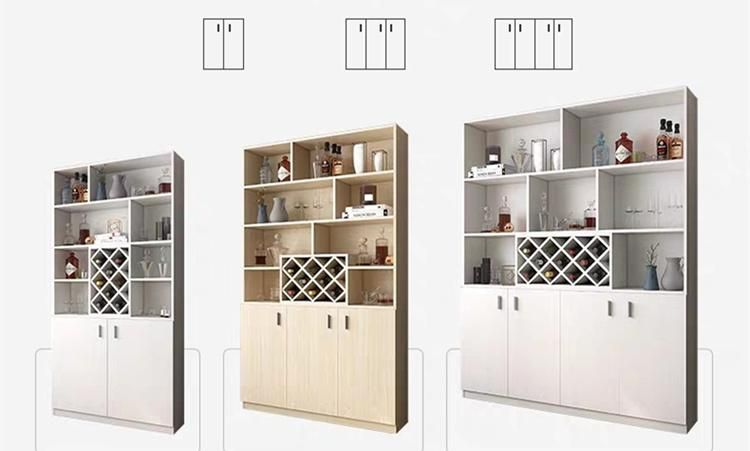 Simple European Style Wine Cabinet Single Glass Door Hhome Floor-Standing Display Cabinet