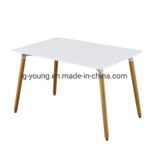 European Style MDF Top Beech Legs Dining Table