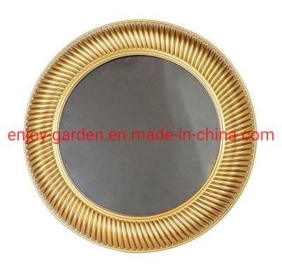 Vintage PP Plastic Frame Gold Makeup Wall Mirror