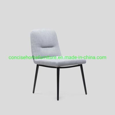 Chinese Wholesale Modern Dining Room Metal Frame with Fabric Upholstery Dining Chair