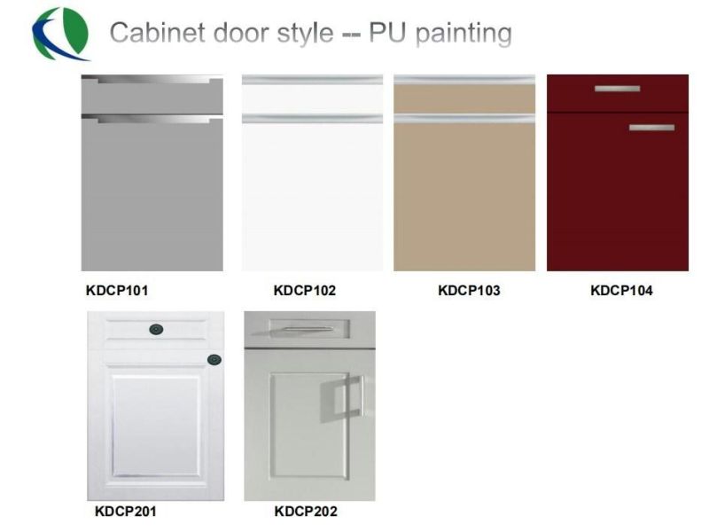Durable Anti-Scratch PVC Kitchen Cabinet with MDF Carcase with Drawer Sliders