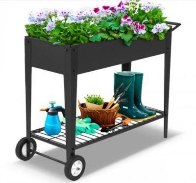 OEM and ODM Outdoor Raised Garden Bed with Legs Planter Box with Wheels