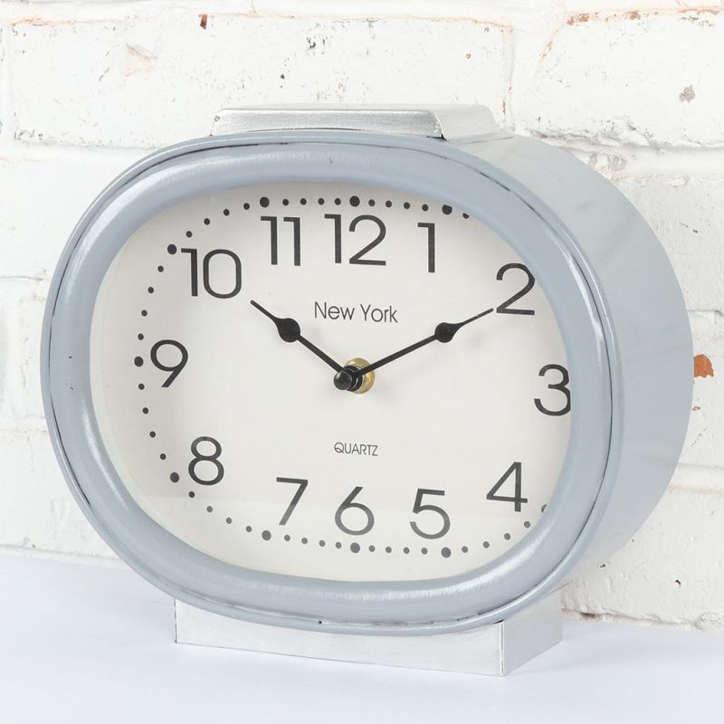 Creativity Iron Table Clock for Living Room, Promotional Gift Desk Clock, Metal Table Clock, Simple Style Mantel Clock, New York Table Clock