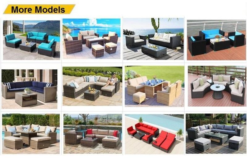 Modern Garden European Hotel Rattan Patio Outdoor Combination Sofa Furniture (GN-9104S)