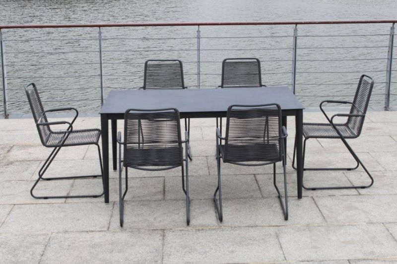 OEM European Customized Outdoor Chairs of 6 Balcony Dining Set