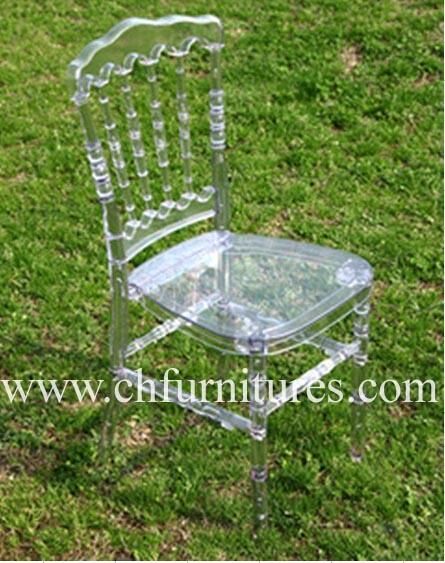 Clear Plastic Napoleon Resin Chair for Wedding and Event (YC-P23)