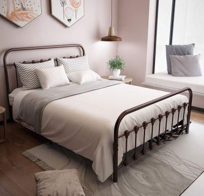 Iron Metal Bed Frame Designs Bedroom Furniture Single Bed for Sale