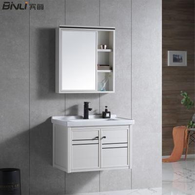 European Design Wall Mounted Medicine Cabinet Set Modern Vanity Mirror Waterproof Bathroom Cabinet for Villa Hotel Apartment