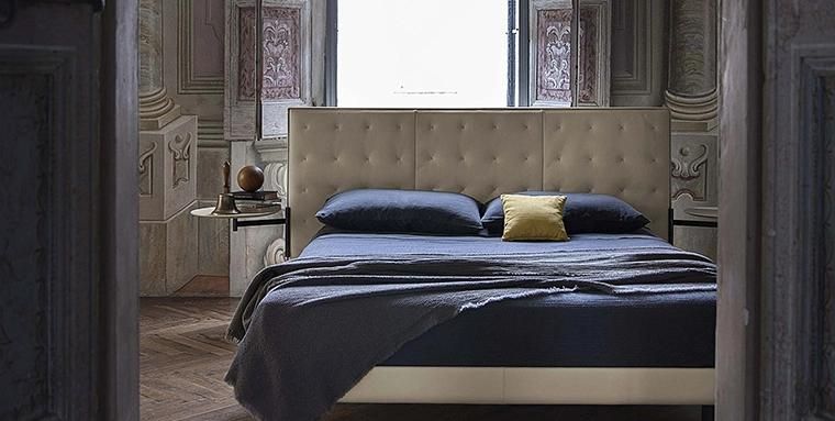 Jean-Marie Massaud Jackie Bed Genuine Leather Bed King Size