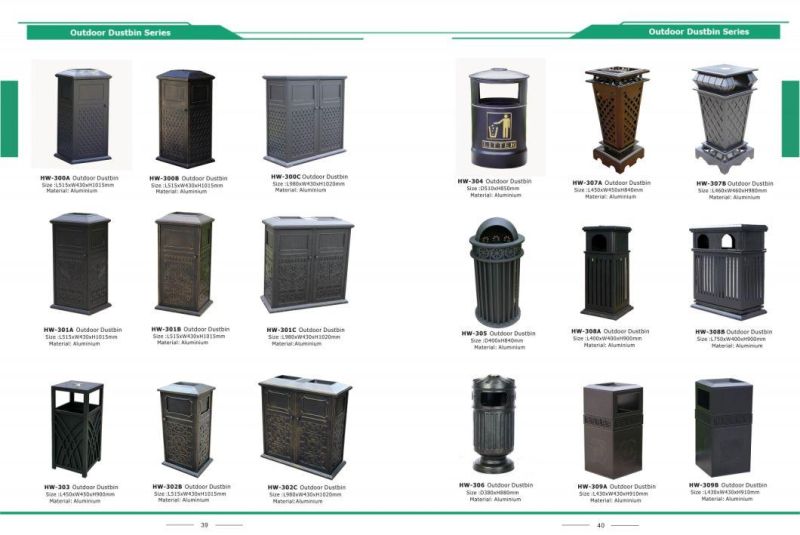 European Style Outdoor Trash Can From Shining Factory (HW-511)