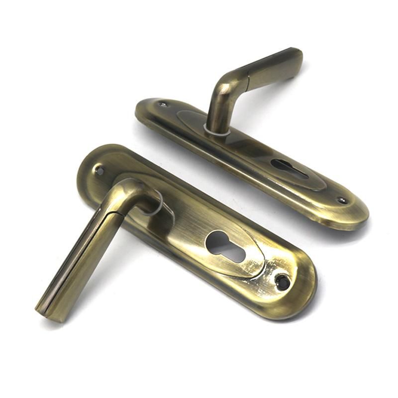 High Quality Zinc Alloy Lever Handle Door Lock with Plate