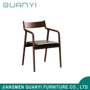 2020 Modern Black PU Wooden Home Furniture Hotel Dining Chair