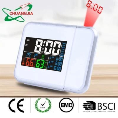 Projection Alarm Clock Digital Date Snooze Function Backlight Projector Desk Table LED Clock with Time Projection