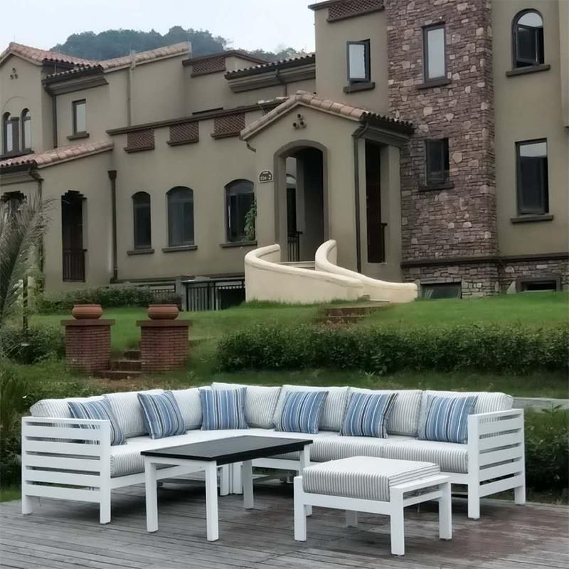 Outdoor Patio Sofa Set in White