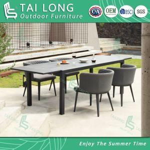 Outdoor Fabric Cover Dining Chair with Extension Table Patio Furniture