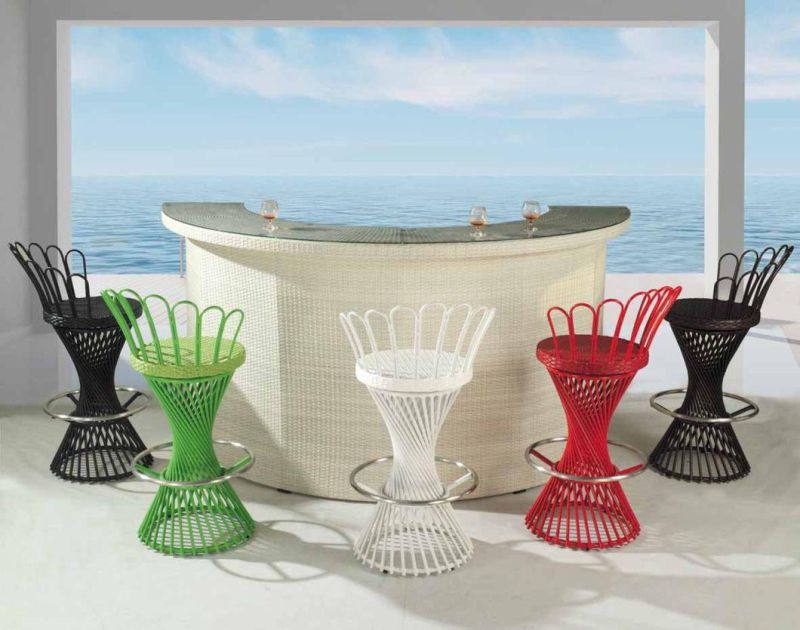 Excellent Design Wicker Outdoor Furniture Patio Garden Bar Set