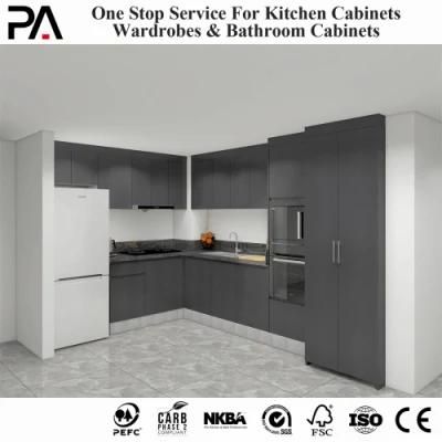 PA Flat Pack European Painted Luxury Full Set L Shape Modern Kitchen Designs Cabinets