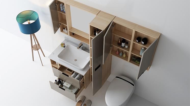 Foshan Factory Italian European Style Bathroom Vanity Washbasin Cabinet Design