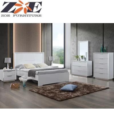Global Hot Sale MDF High Gloss PU Painting Bedroom Furniture with Stainless Leg