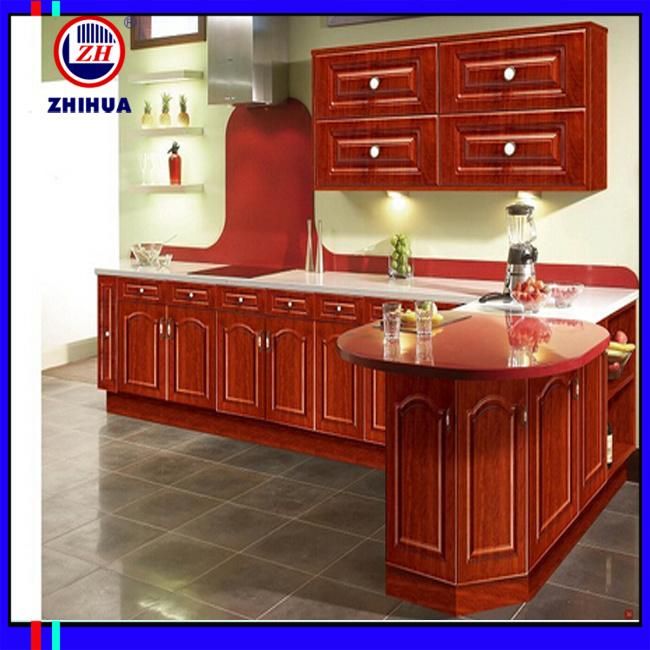 European Classical Style PVC Kitchen Cabinet (ZH03)