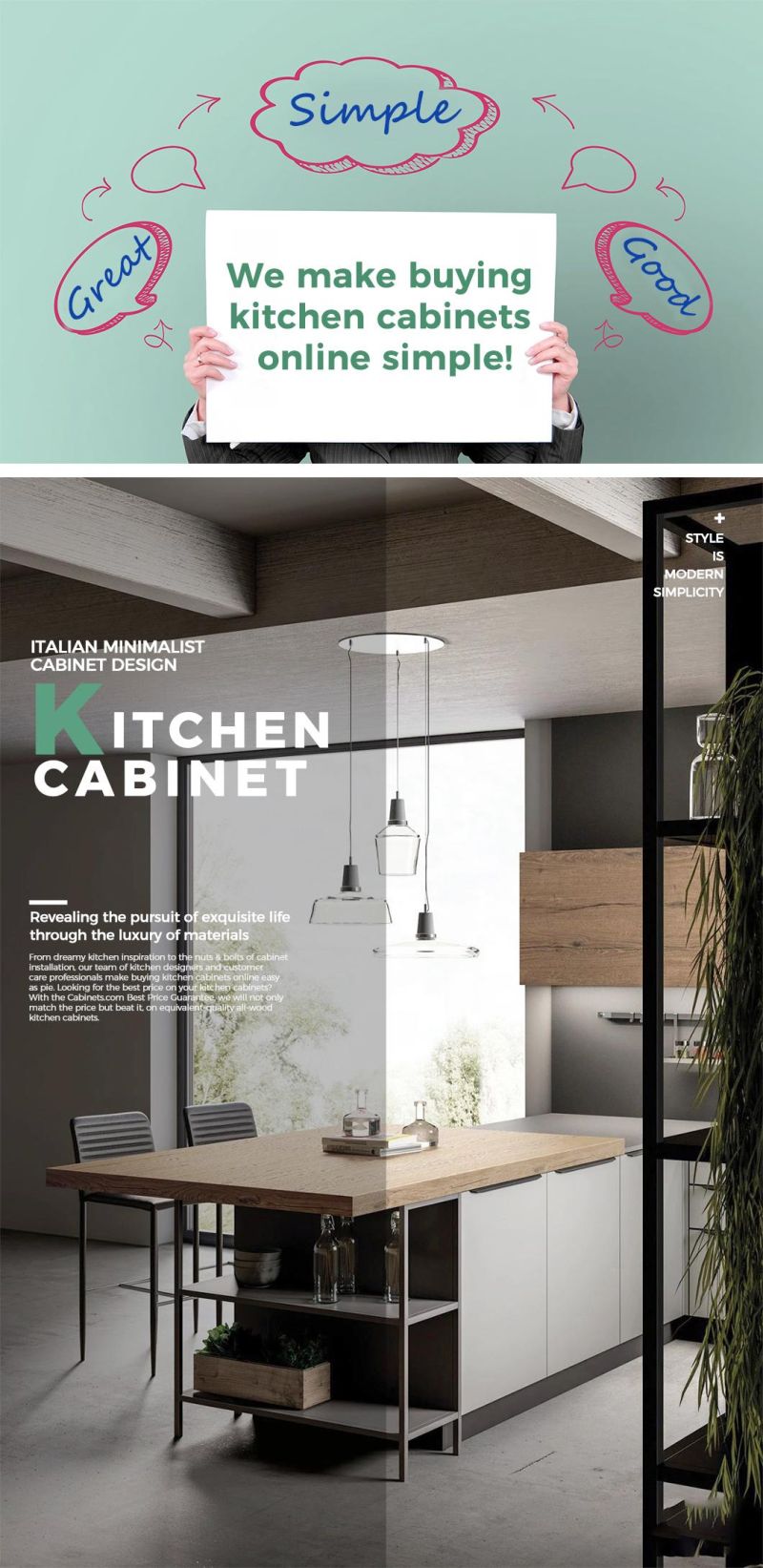European Style Modern Furniture Design Hampter Door Kitchen Cabinet