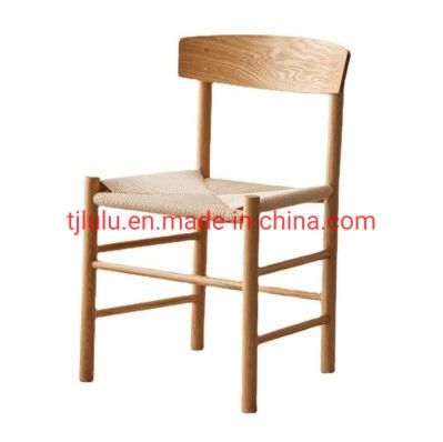 North European Style Hotel and Restaurant Dining Wooden Chair Paper Roper Living Room Rattan Chair
